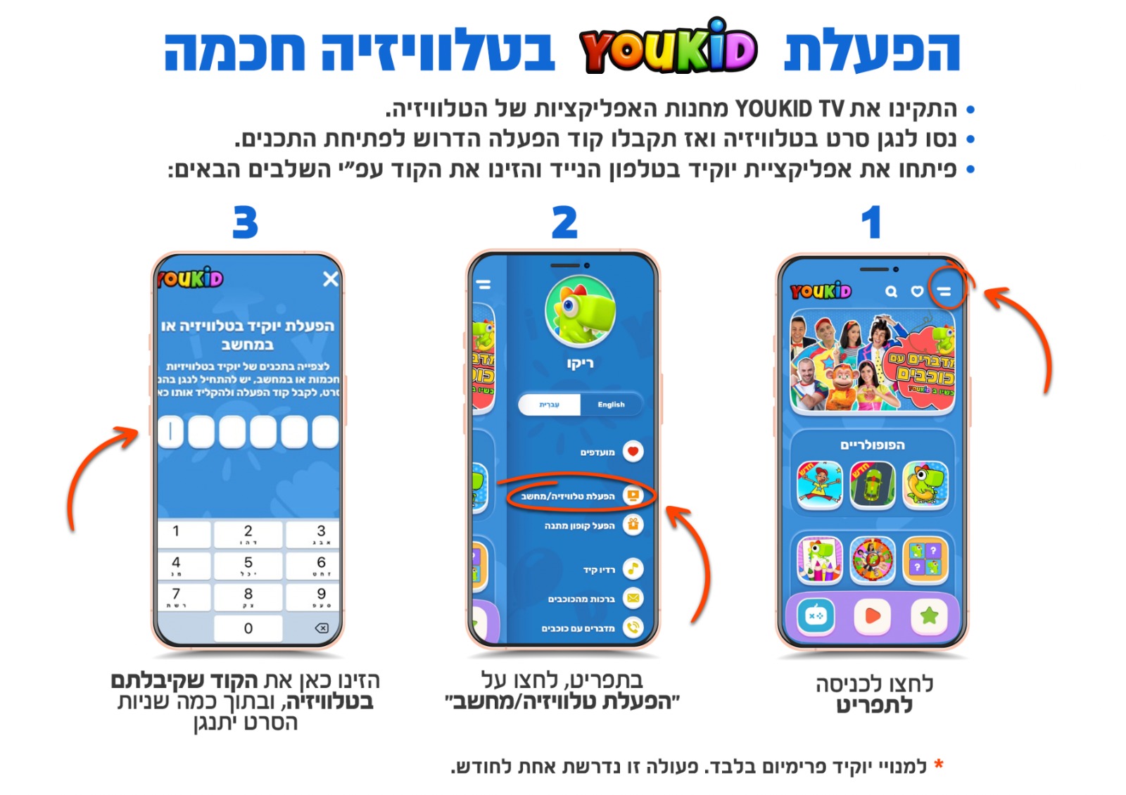 Youkid TV activation